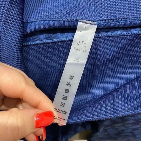 Varley Quincy Navy Leopard Seamless Compression Active Leggings Athleisure Sz S - Picture 8 of 11